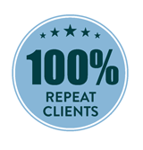 100% repeat clients