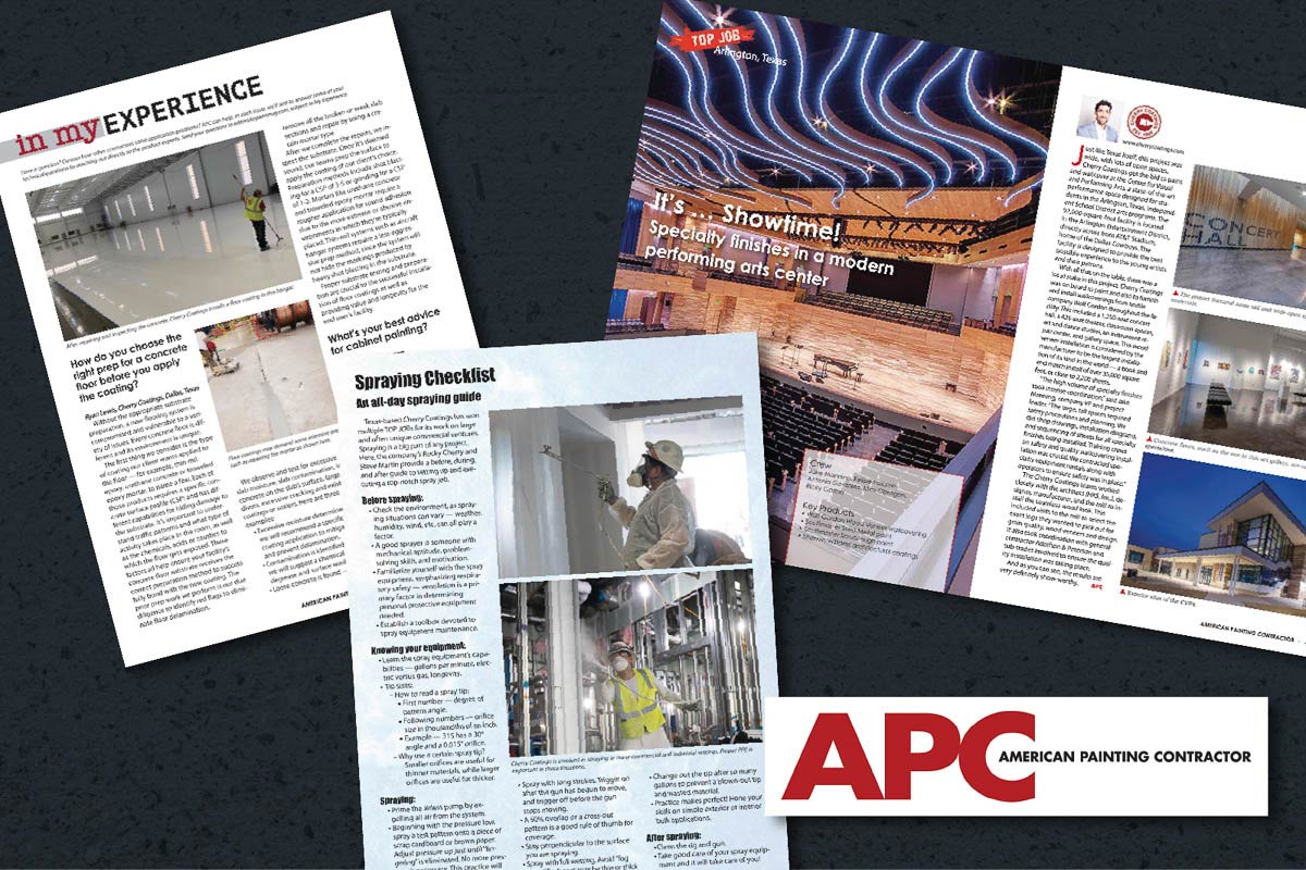 APC Magazine Features Cherry Coatings